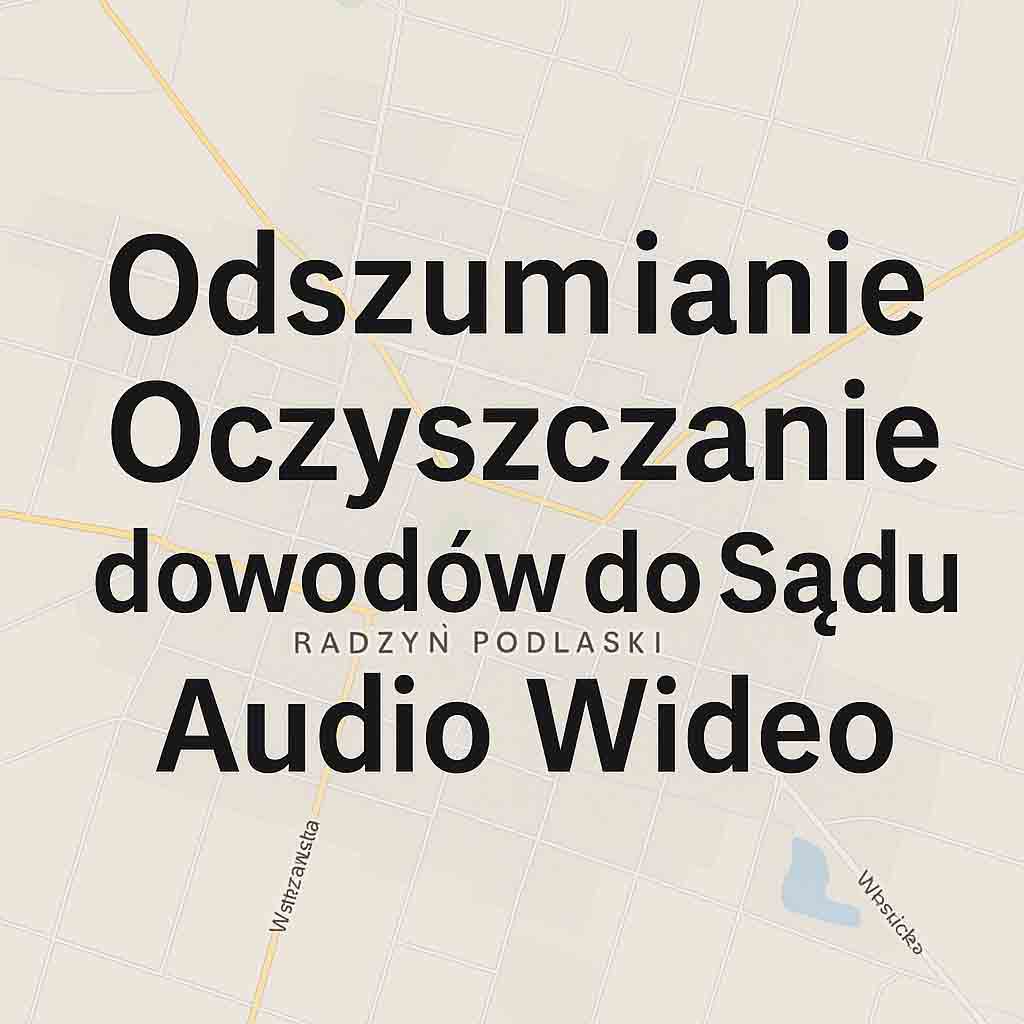 Odszumianie Nagrań do sądu Radzyń Podlaski