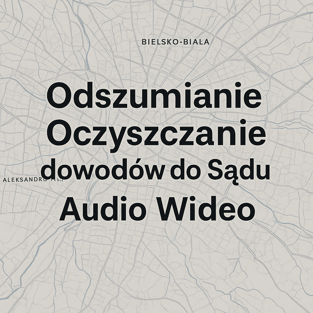 Odszumianie Nagrań do sądu Bielsko-Biała