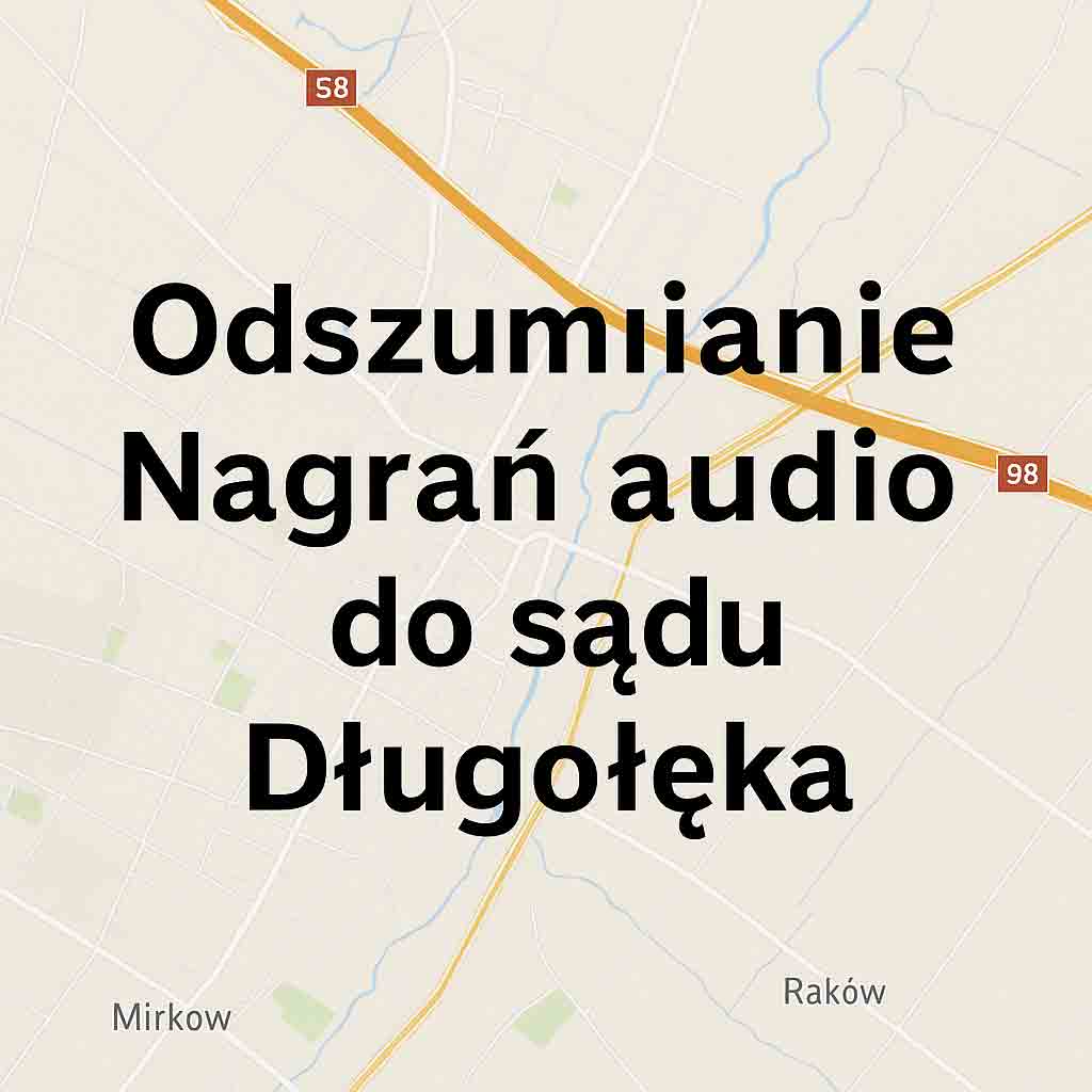 Odszumianie Nagrań audio do sądu Długołęka