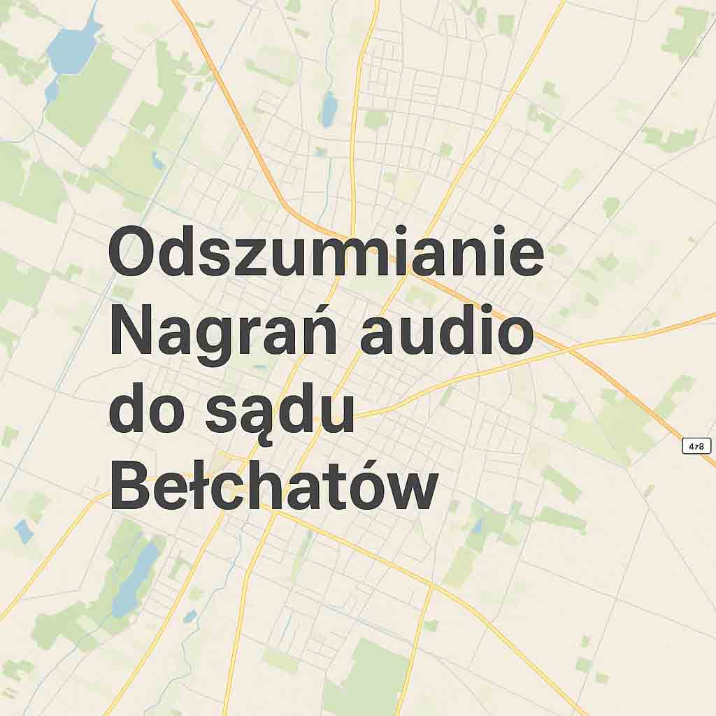 Odszumianie Nagrań audio do sądu Bełchatów