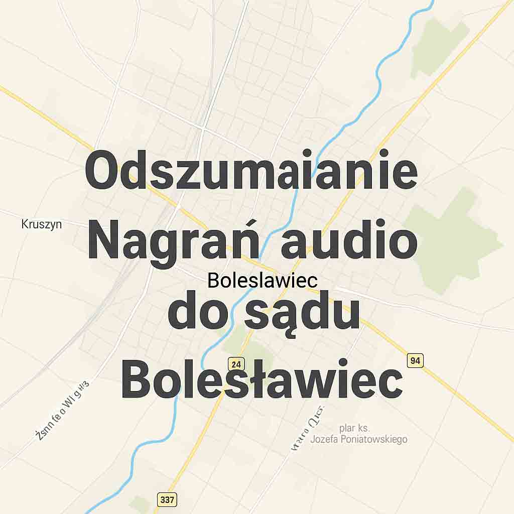Odszumianie Nagrań audio do sądu Bolesławiec