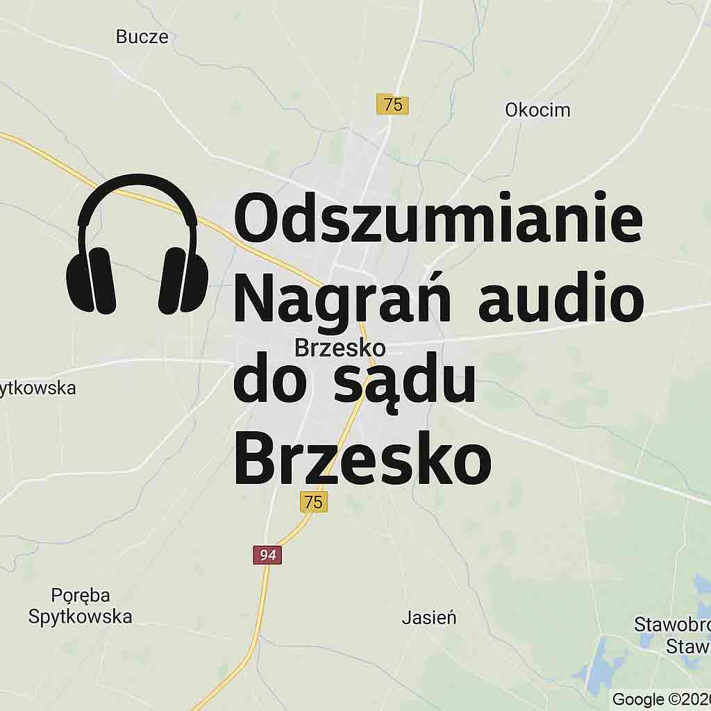 Odszumianie Nagrań audio do sądu Brzesko