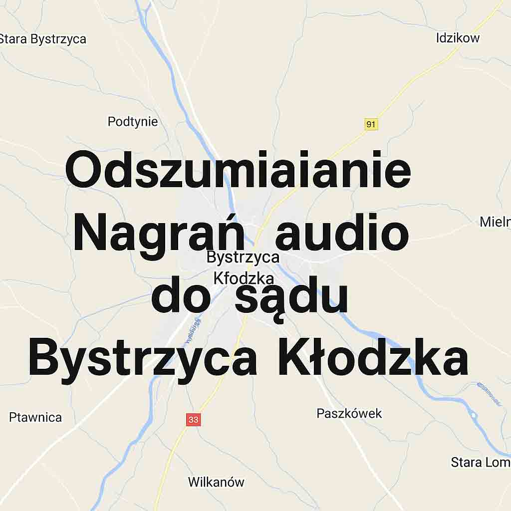 Odszumianie Nagrań audio do sądu Bystrzyca Kłodzka