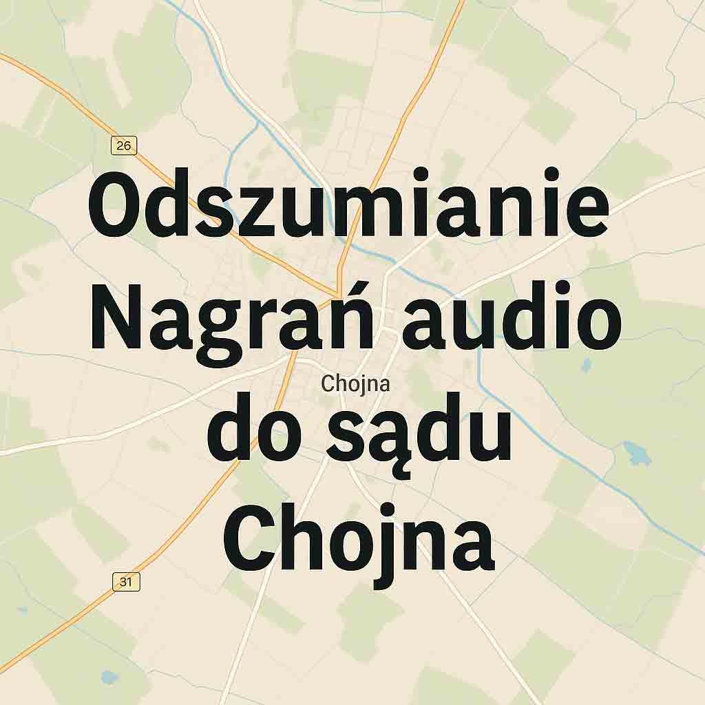 Odszumianie Nagrań audio do sądu Chojna