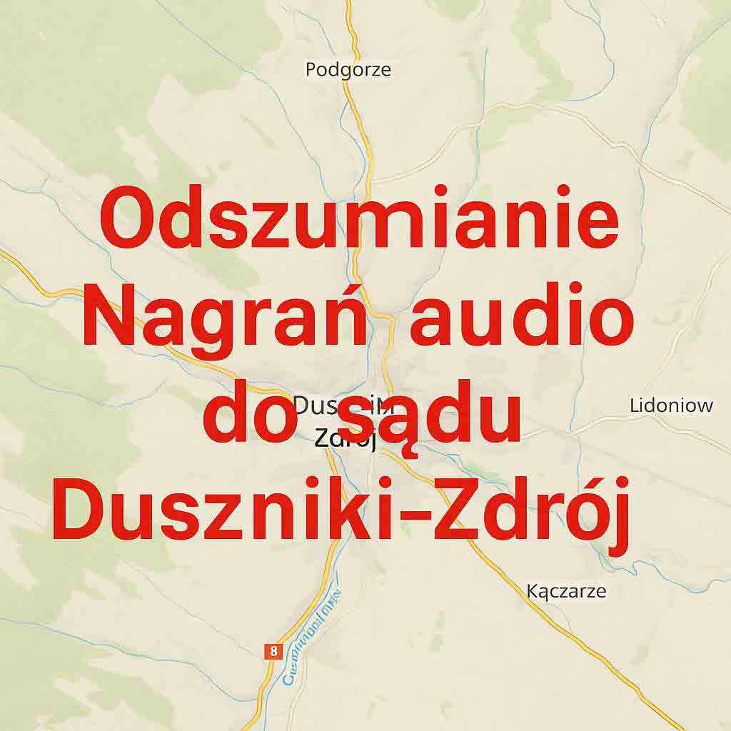 Odszumianie Nagrań audio do sądu Duszniki-Zdrój