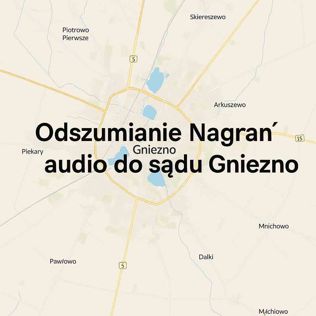 Odszumianie Nagrań audio do sądu Gniezno