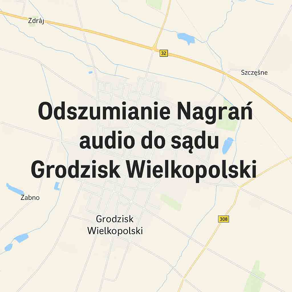 Odszumianie Nagrań audio do sądu Grodzisk Wielkopolski
