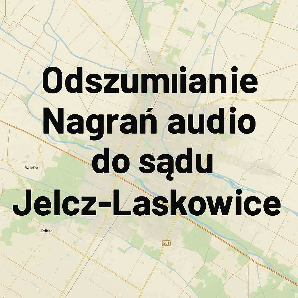 Odszumianie Nagrań audio do sądu Jelcz-Laskowice