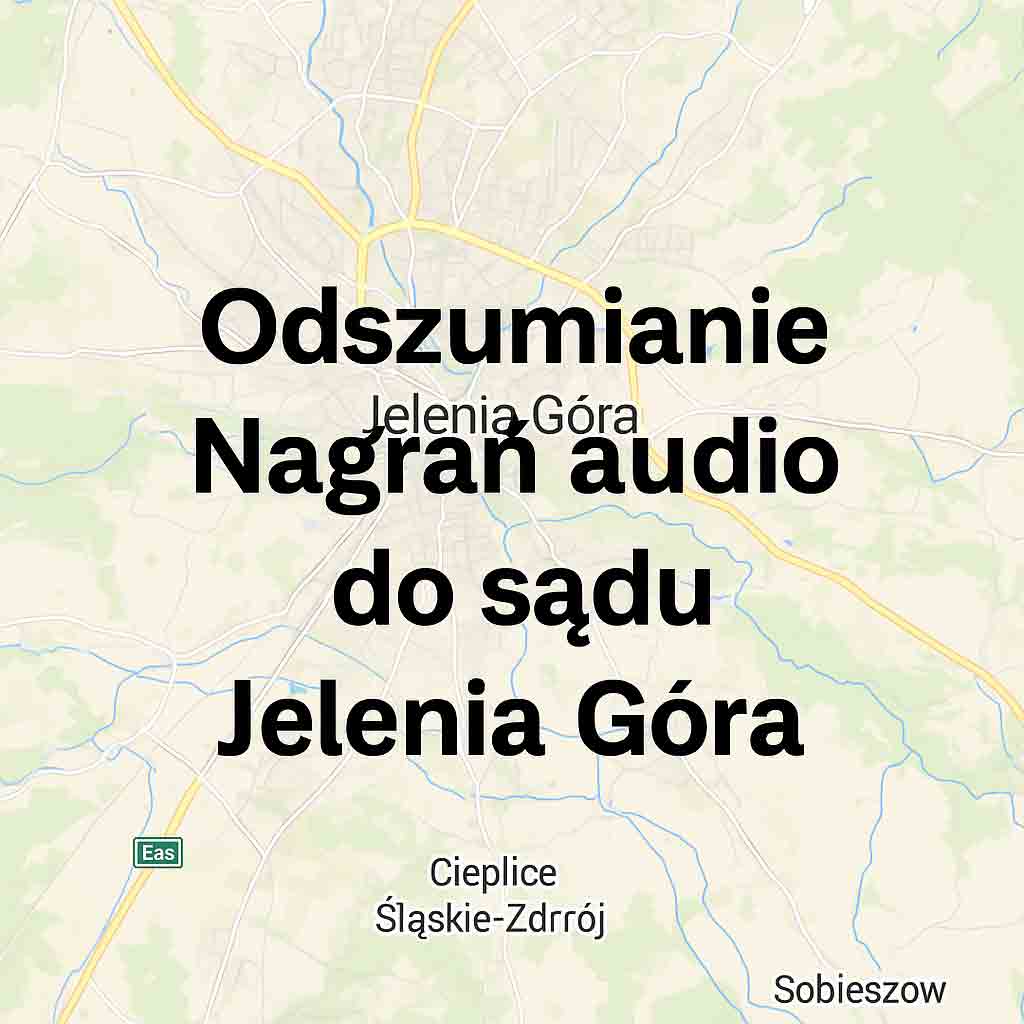 Odszumianie Nagrań audio do sądu Jelenia Góra