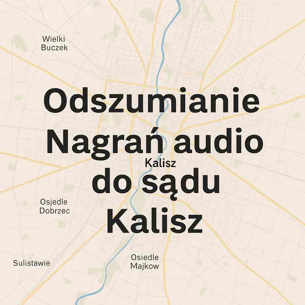 Odszumianie Nagrań audio do sądu Kalisz