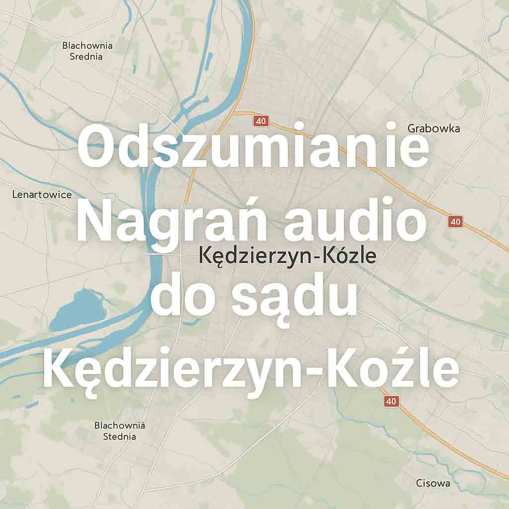 Odszumianie Nagrań audio do sądu Kędzierzyn-Koźle