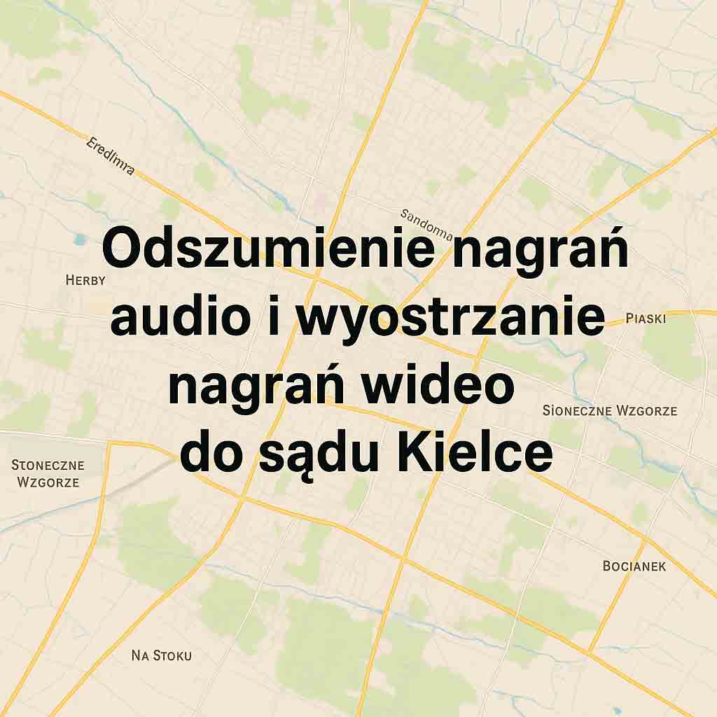Odszumianie Nagrań audio do sądu Kielce