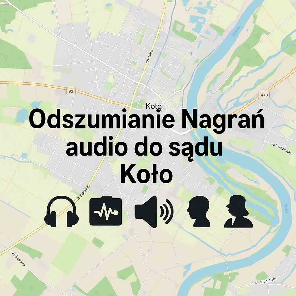 Odszumianie Nagrań audio do sądu Koło