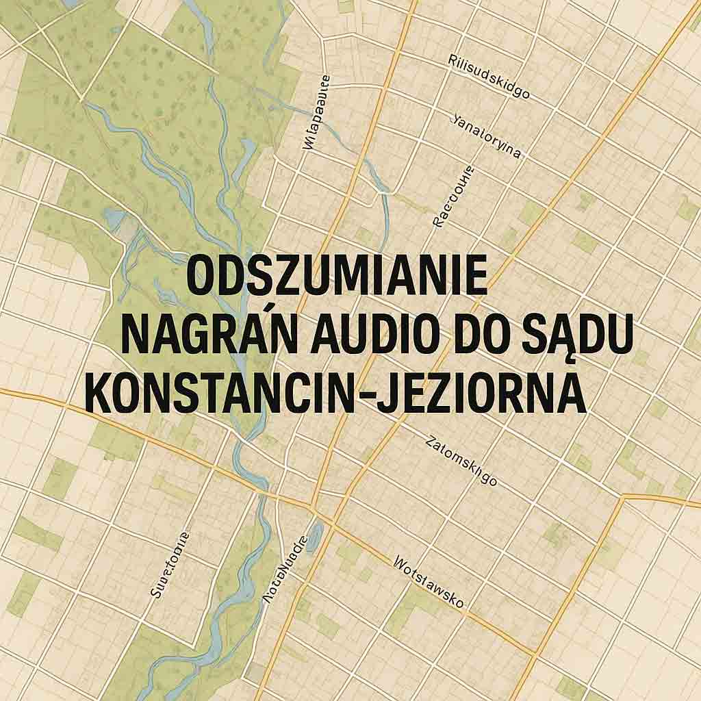 Odszumianie Nagrań audio do sądu Konstancin-Jeziorna Odszumianie Nagrań audio do sądu Konstancin-Jeziorna