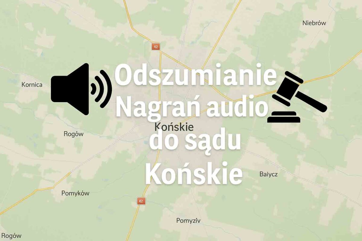 Odszumianie Nagrań audio do sądu Końskie