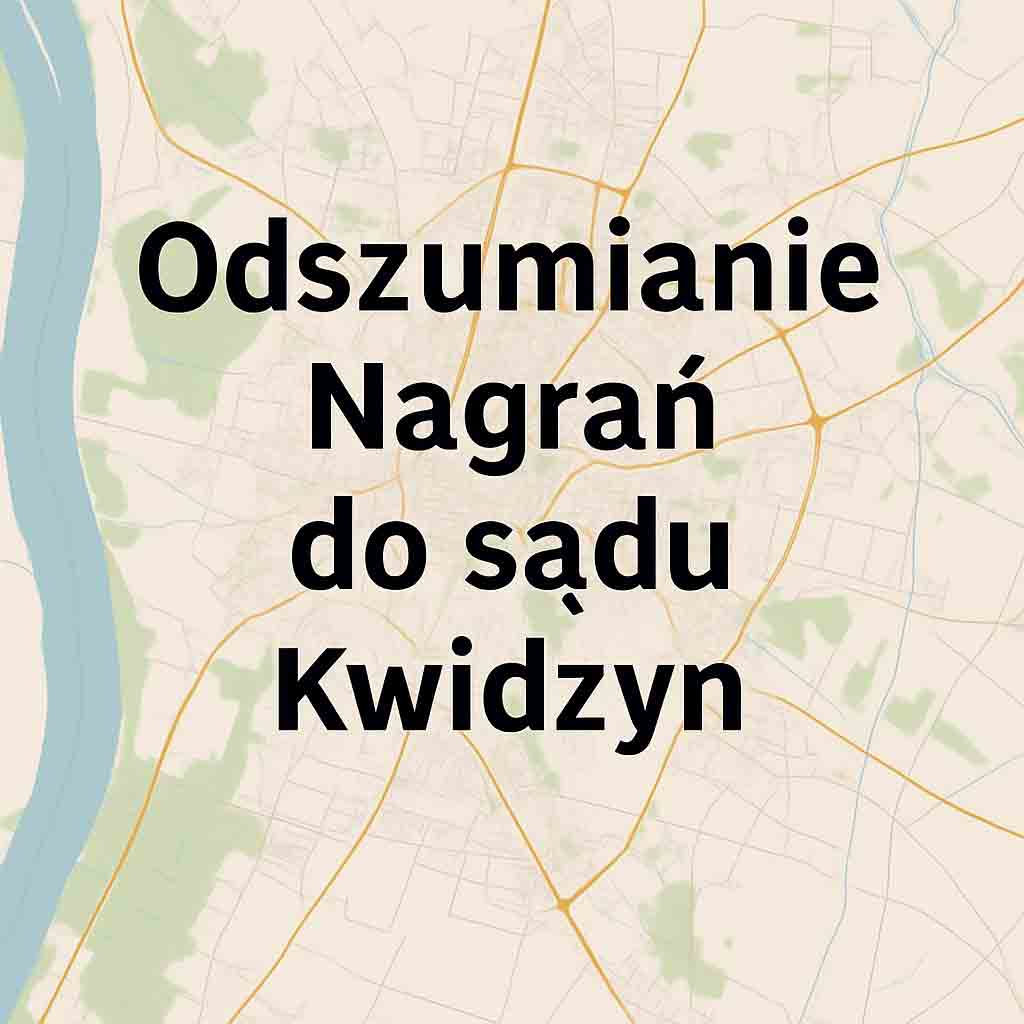 Odszumianie Nagrań do sądu Kwidzyn