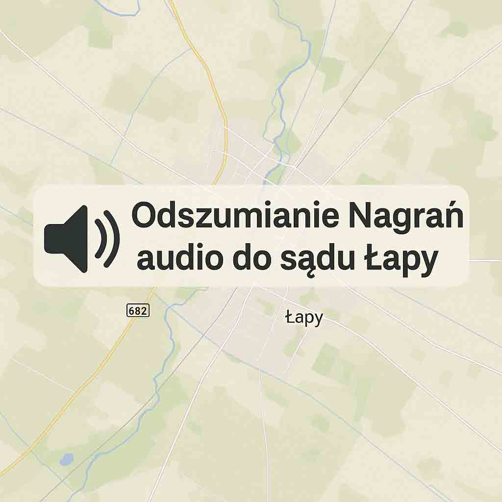 Odszumianie Nagrań audio do sądu Łapy