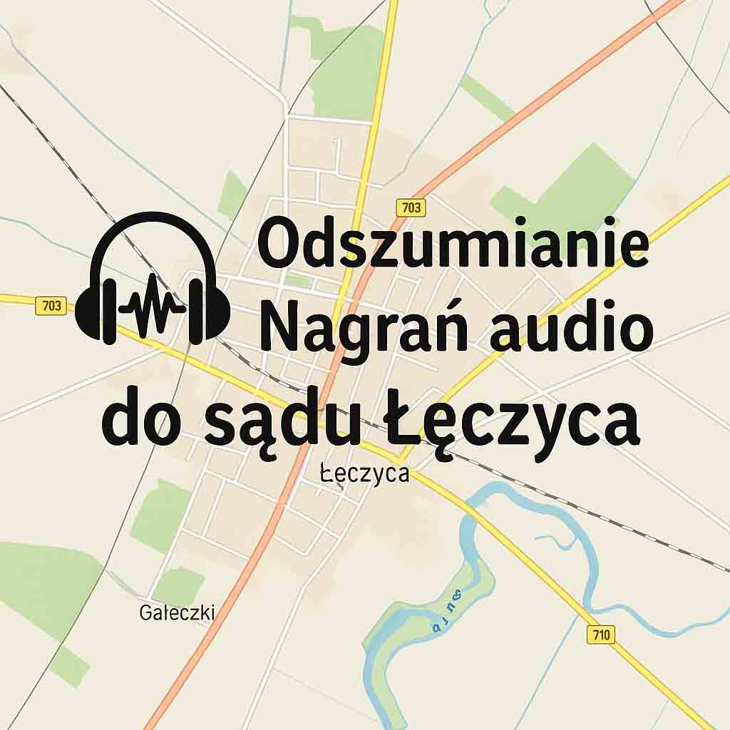 Odszumianie Nagrań audio do sądu Łęczyca