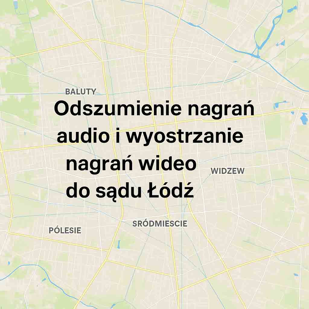 Odszumienie nagrań audio i wyostrzanie nagrań wideo do sądu Łódź Odszumienie nagrań audio i wyostrzanie nagrań wideo do sądu Łódź