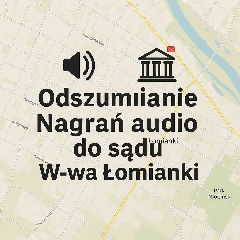 Odszumianie Nagrań audio do sądu W-wa Łomianki Odszumianie Nagrań audio do sądu W-wa Łomianki