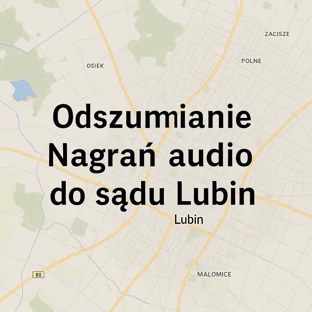 Odszumianie Nagrań audio do sądu Lubin