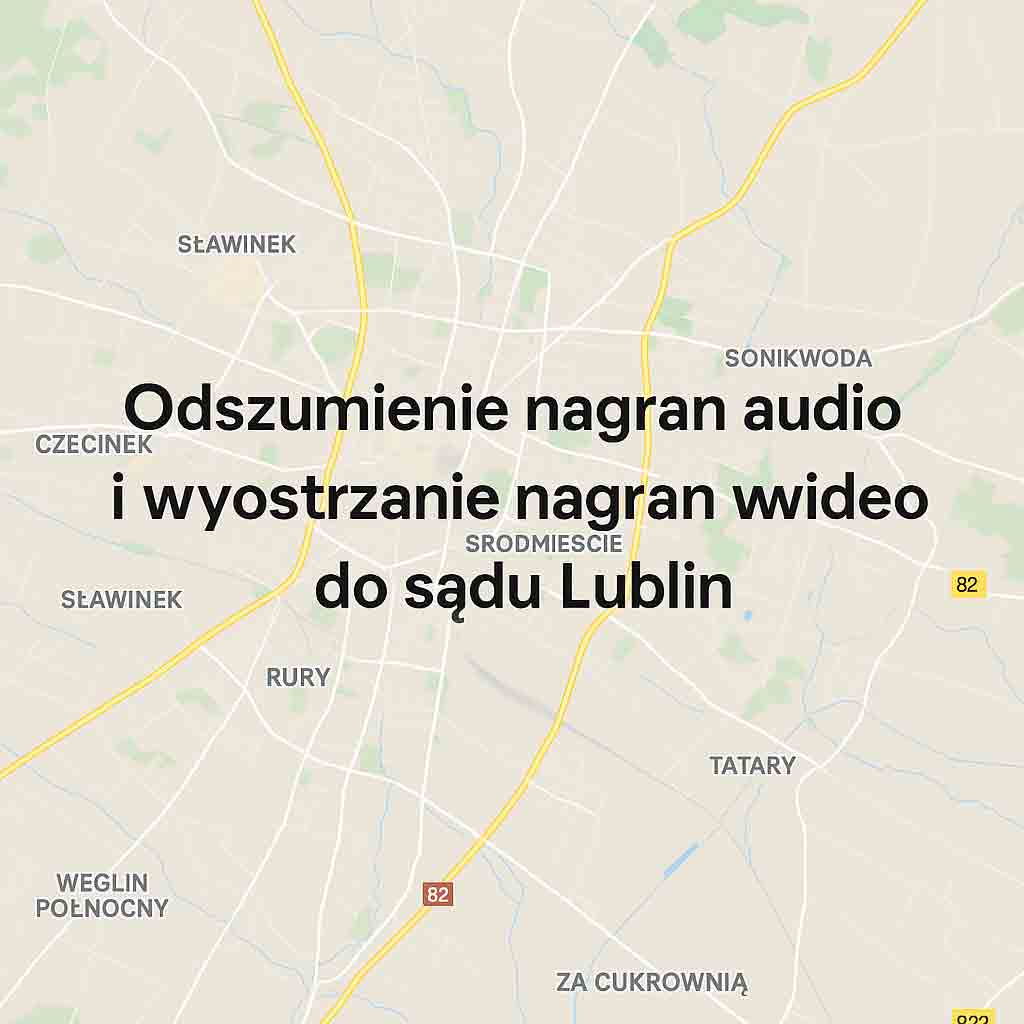Odszumienie nagrań audio i wyostrzanie nagrań wideo do sądu Lublin