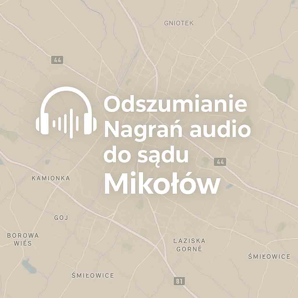 Odszumianie Nagrań audio do sądu Mikołów