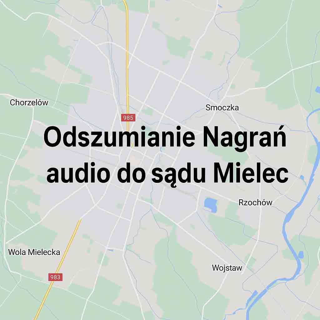 Odszumianie Nagrań audio do sądu Mielec