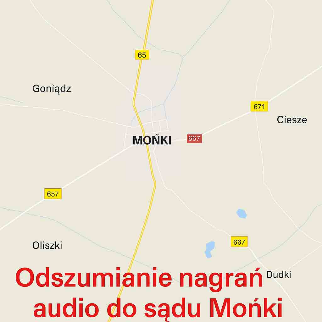 Odszumianie Nagrań audio do sądu Mońki