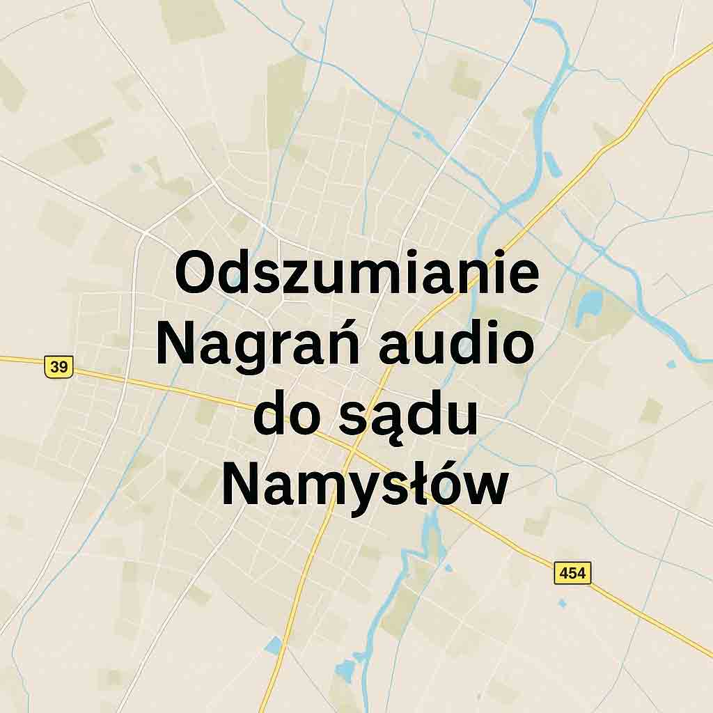 Odszumianie Nagrań audio do sądu Namysłów