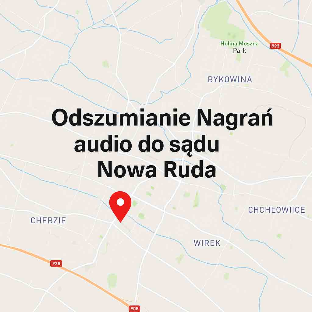 Odszumianie Nagrań audio do sądu Nowa Ruda