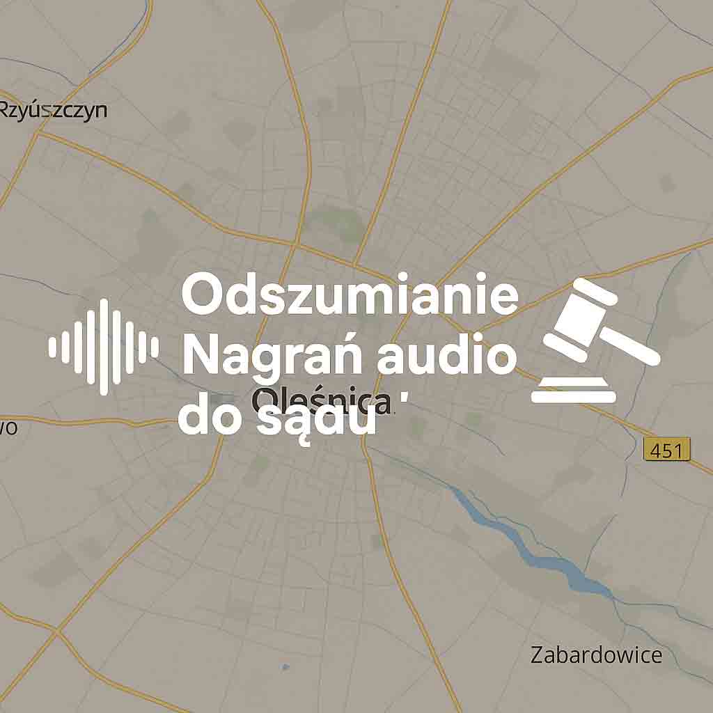 Odszumianie Nagrań audio do sądu Oleśnica
