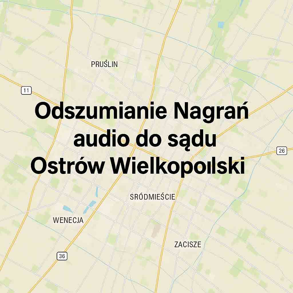 Odszumianie Nagrań audio do sądu Ostrów Wielkopolski