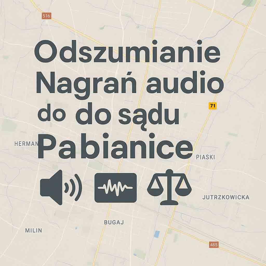 Odszumianie Nagrań audio do sądu Pabianice