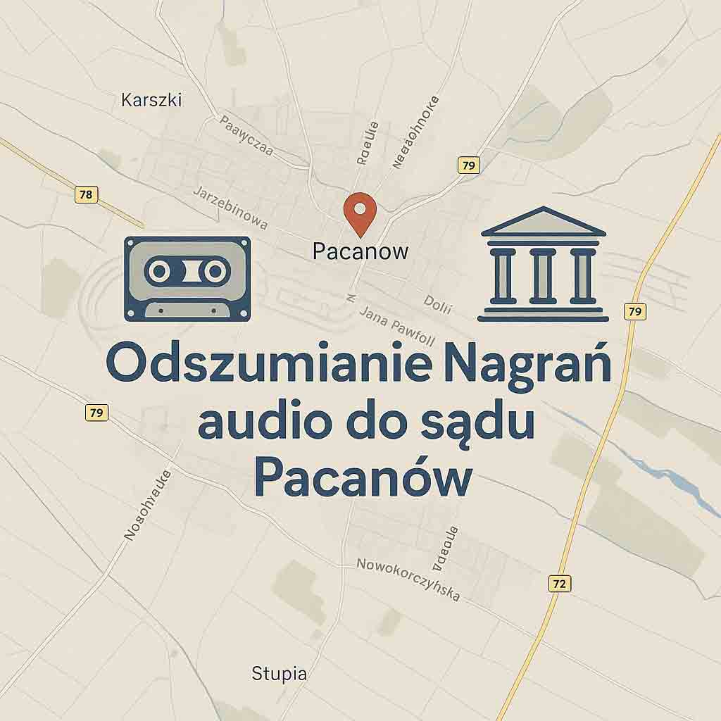 Odszumianie Nagrań audio do sądu Pacanów