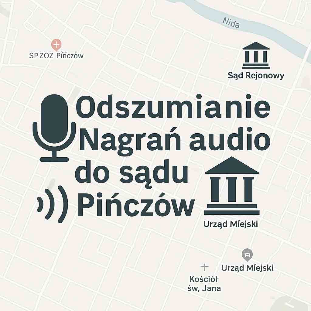 Odszumianie Nagrań audio do sądu Pińczów