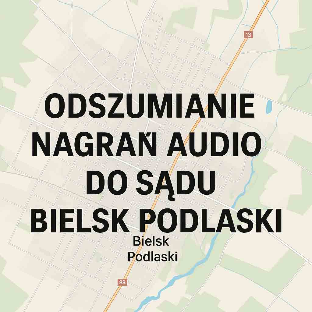 Odszumianie Nagrań audio do sądu Bielsk Podlaski