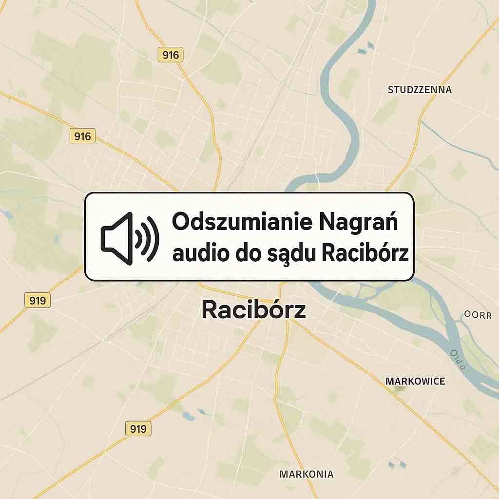Odszumianie Nagrań audio do sądu Racibórz