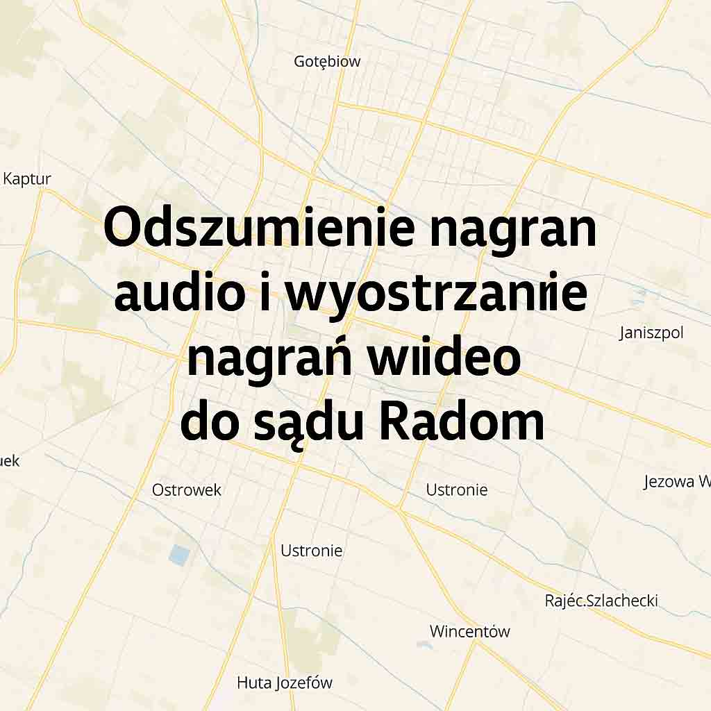 Odszumianie Nagrań audio do sądu Radom Odszumianie Nagrań audio do sądu Radom