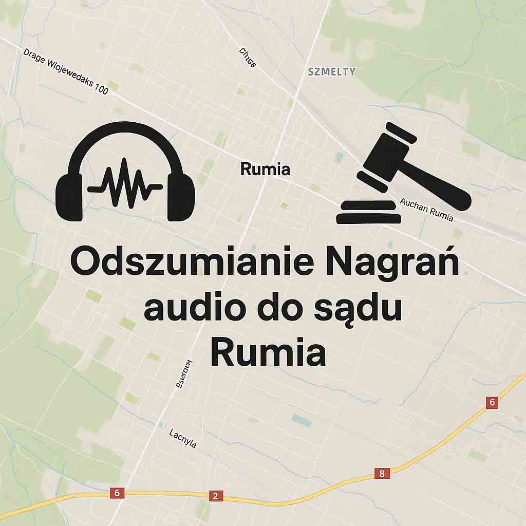Odszumianie Nagrań audio do sądu Rumia