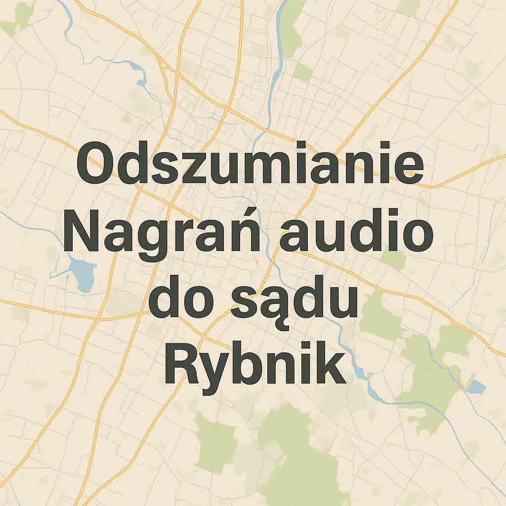 Odszumianie Nagrań audio do sądu Rybnik