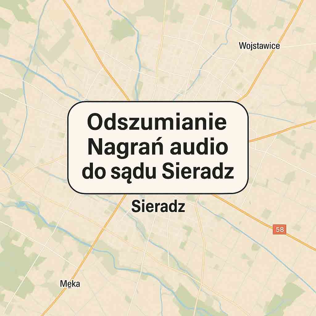 Odszumianie Nagrań audio do sądu Sieradz