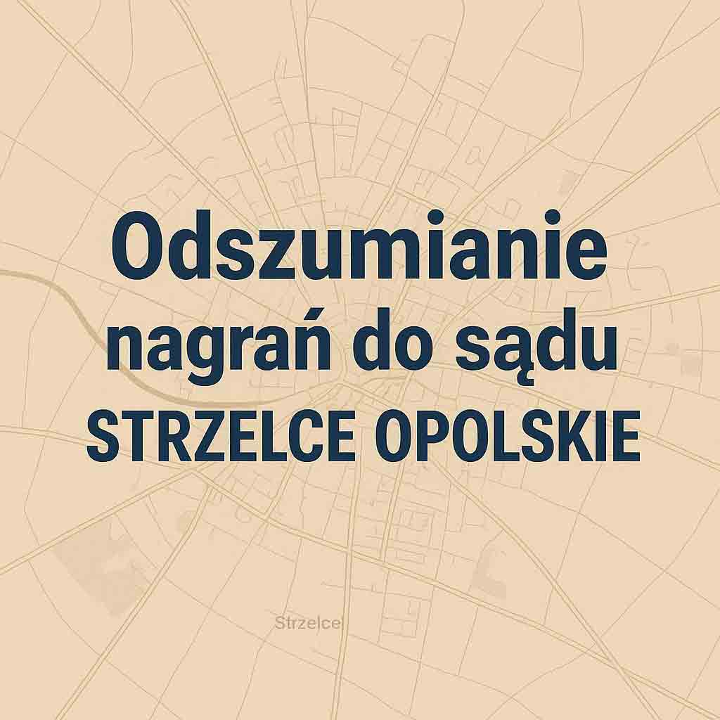 Odszumianie Nagrań do sądu Strzelce Opolskie