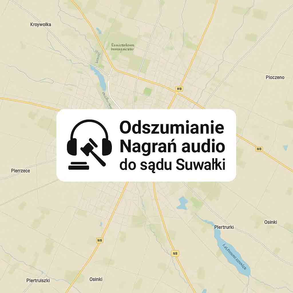 Odszumianie Nagrań audio do sądu Suwałki