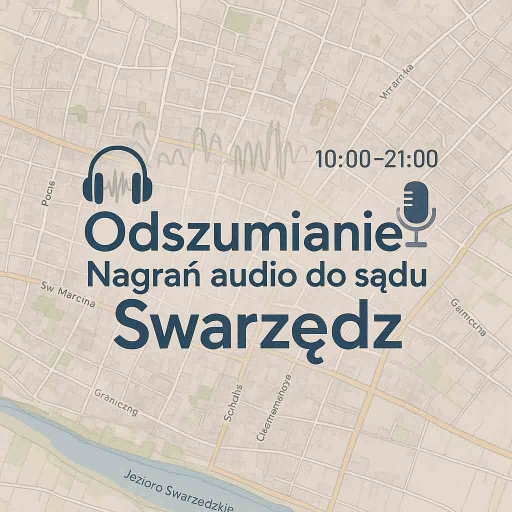 Odszumianie Nagrań audio do sądu Swarzędz