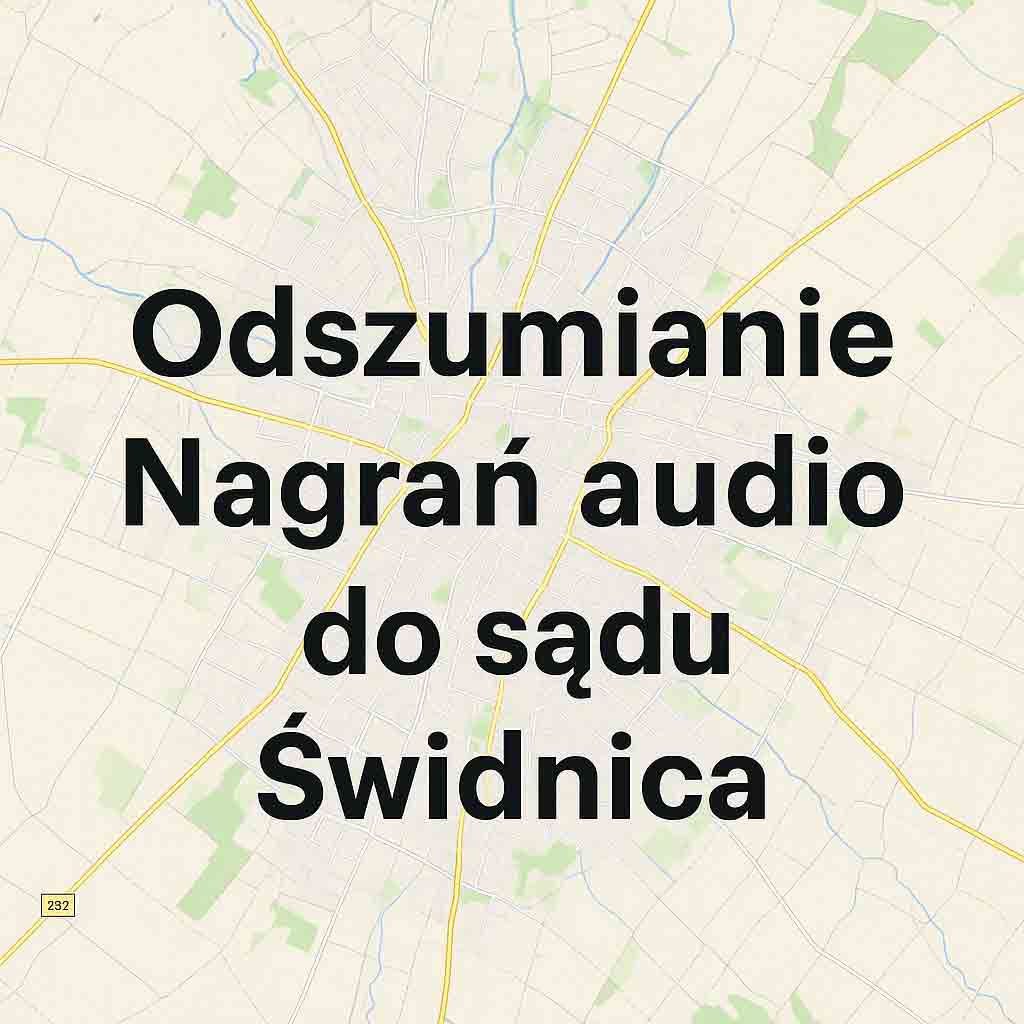 Odszumianie Nagrań audio do sądu Świdnica