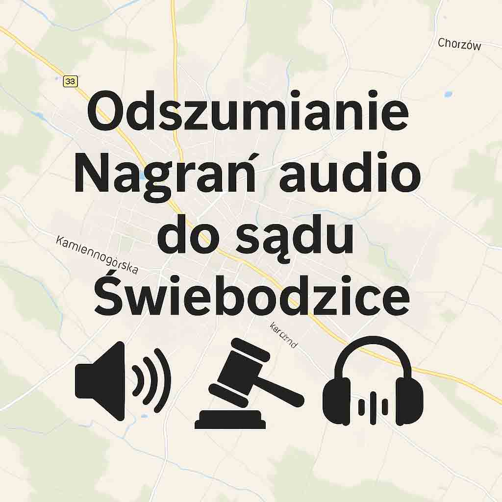 Odszumianie Nagrań audio do sądu Świebodzice