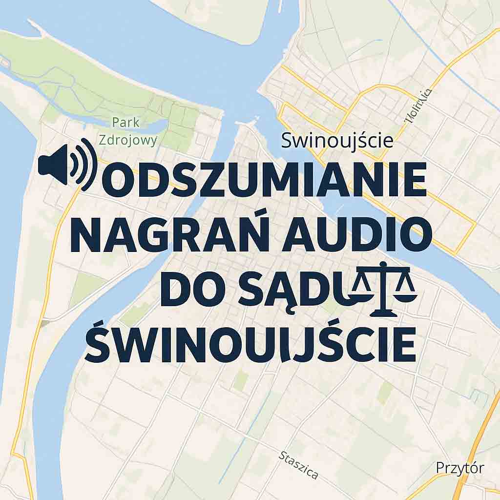 Odszumianie Nagrań audio do sądu Świnoujście Odszumianie Nagrań audio do sądu Świnoujście