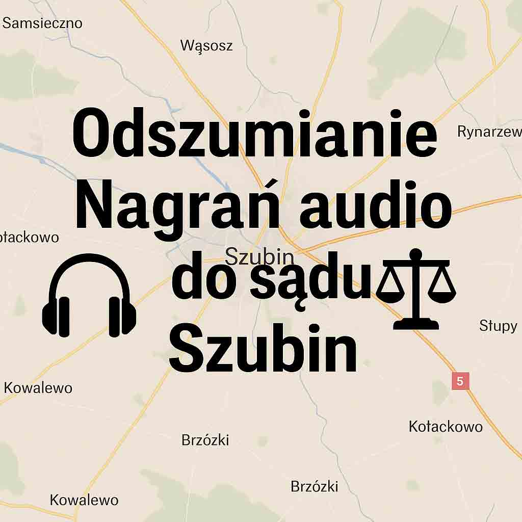 Odszumianie Nagrań audio do sądu Szubin Odszumianie Nagrań audio do sądu Szubin