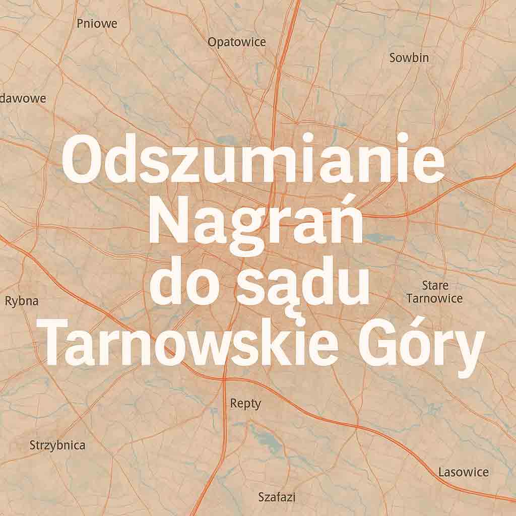 Odszumianie Nagrań do sądu Tarnowskie Góry